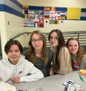 Students in the cafe